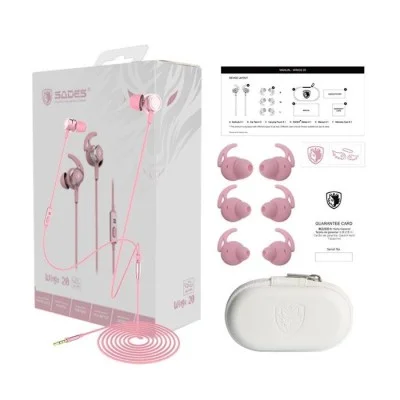 Sades Gaming Earphones Wings 20 - Pink